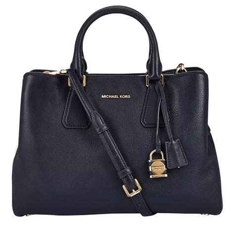 michael kors campbell large logo and leather satchel|michael kors large satchel handbag.